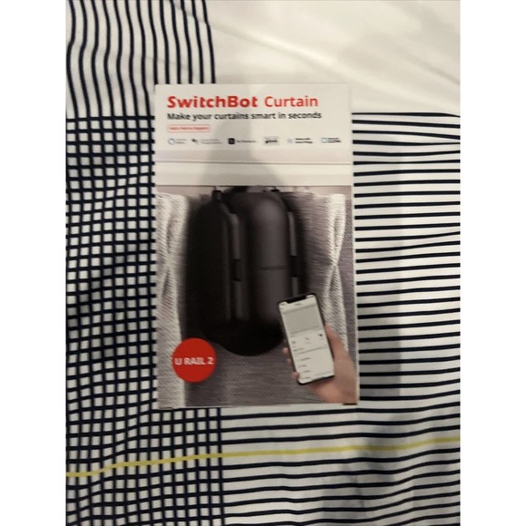 SwitchBot Curtain U RAIL 2 Smart Electric, Wireless App/Auto Control, Black - Picture 1 of 3